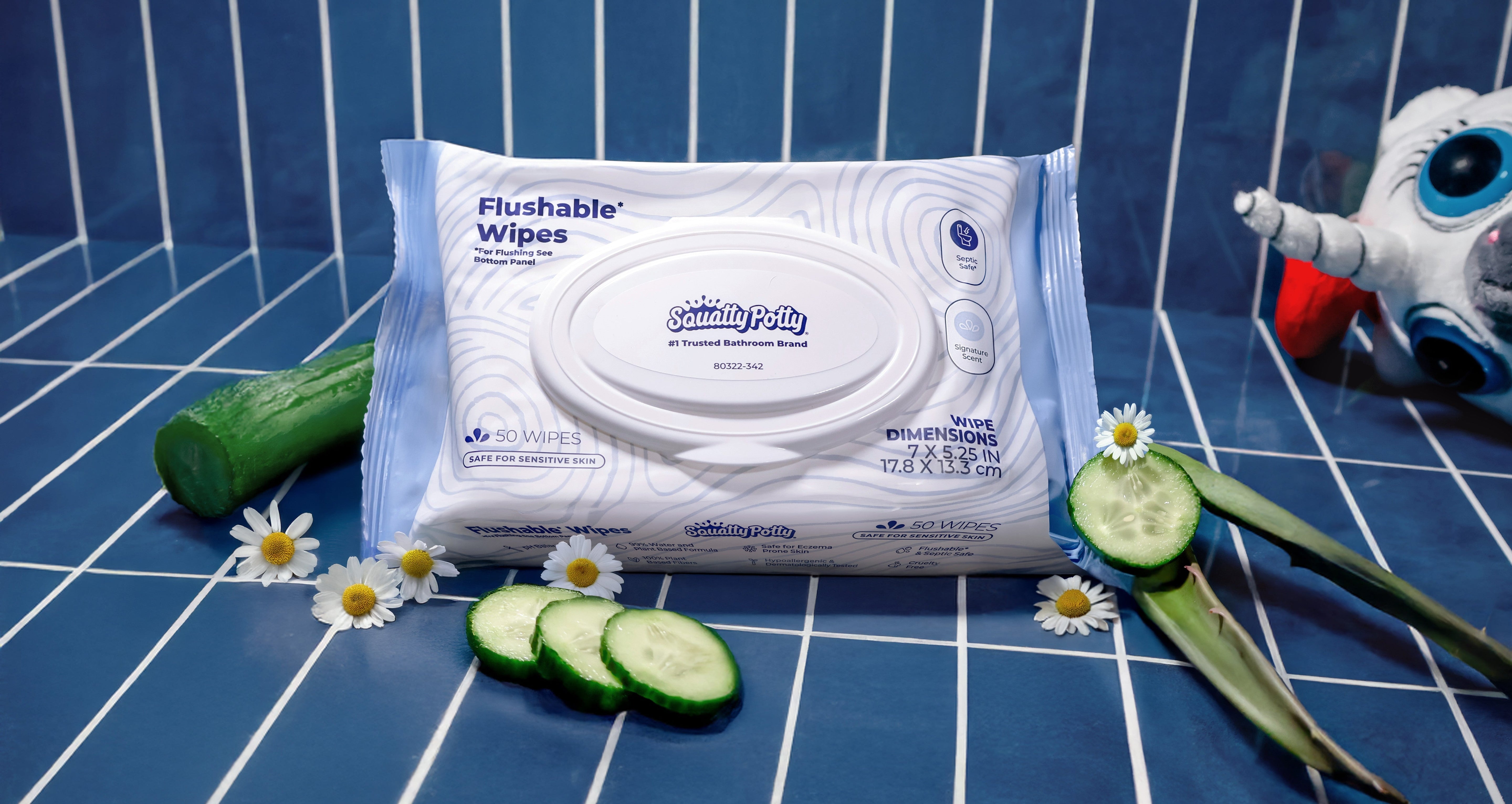 Flushable Wipes Ingredient SHOUTOUT: Green Tea, Aloe, Chamomile, and Witch Hazel